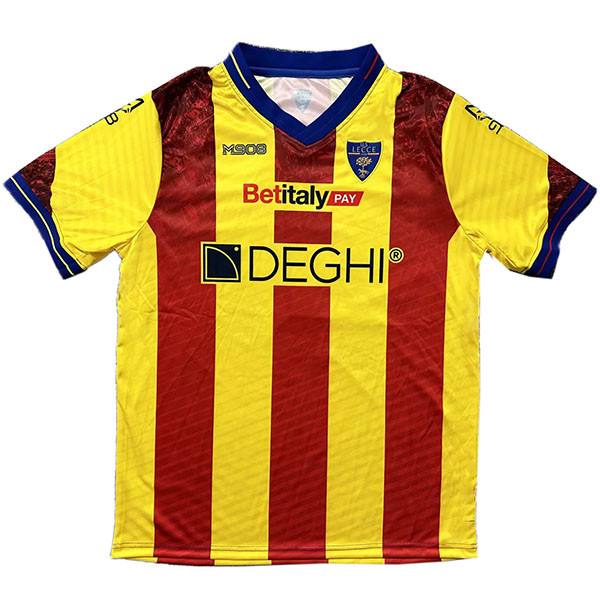 U.S. Lecce maglia da casa Prima maglia da calcio per abbigliamento sportivo da uomo dell'uniforme da calcio 2023-2024